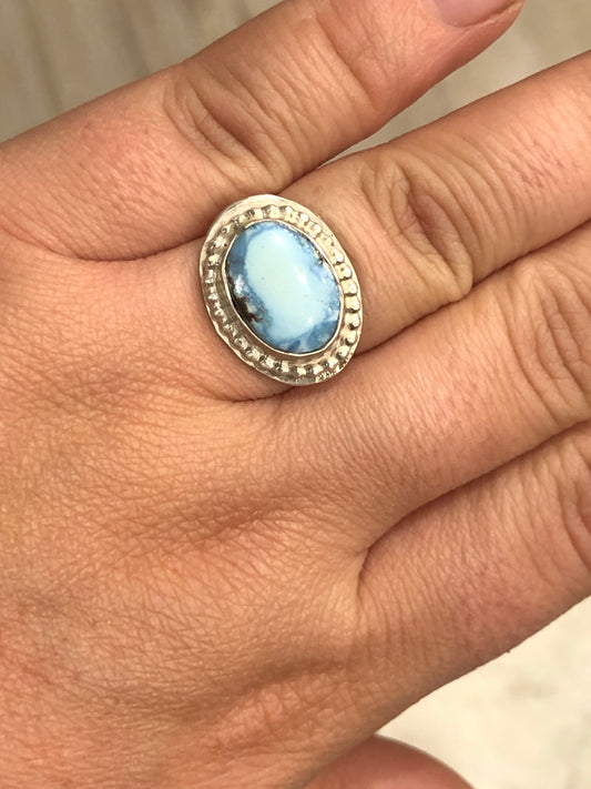 CUSTOM MADE Golden Hill Turquoise Sterling Silver Ring sterling silver turquoise ring Tines Ranch Co