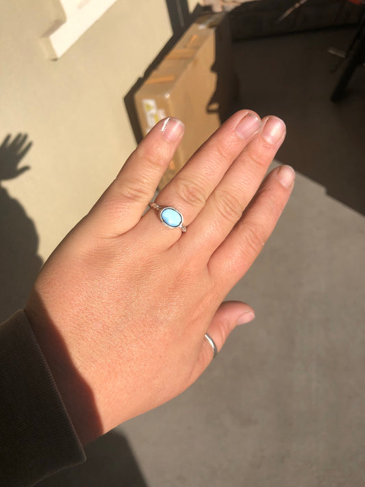 Custom Twisted Cowgirl Goldenhill Turquoise Sterling Silver Ring