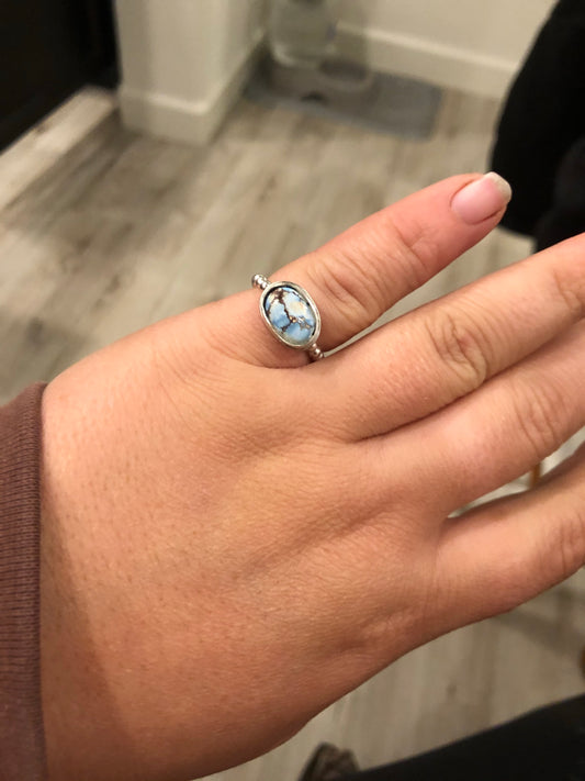 6.5US Cowgirl ☁️ Turquoise Sterling Silver Ring