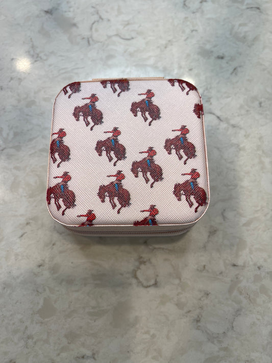 Pink Buckin’ Travel Jewelry Box