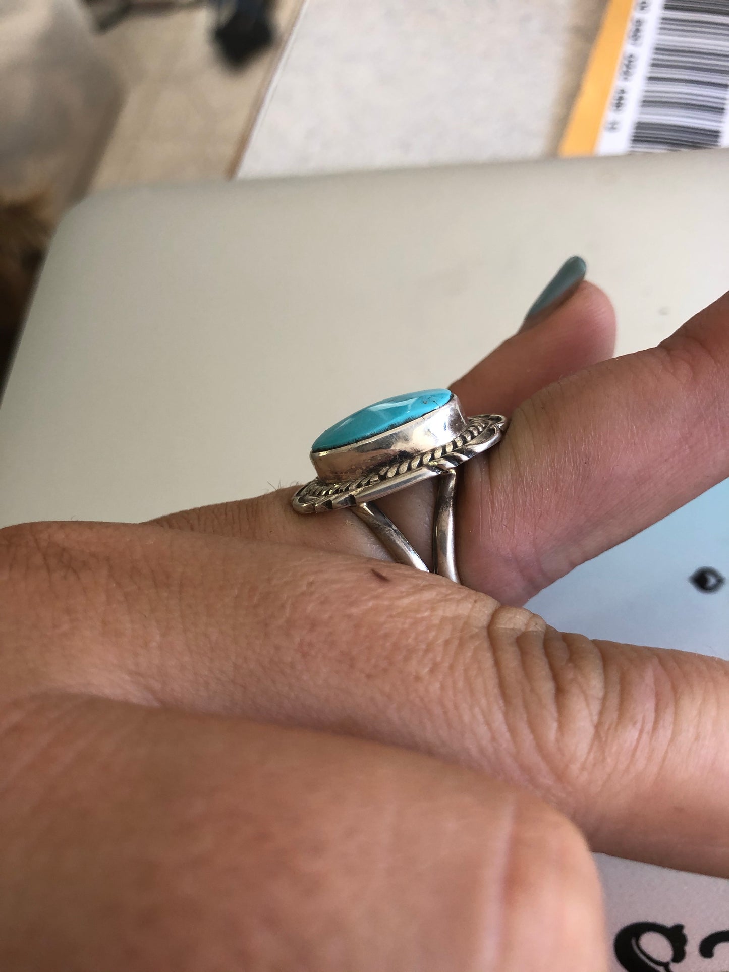 8US Laurel Kingsman Turquoise Sterling Silver Ring