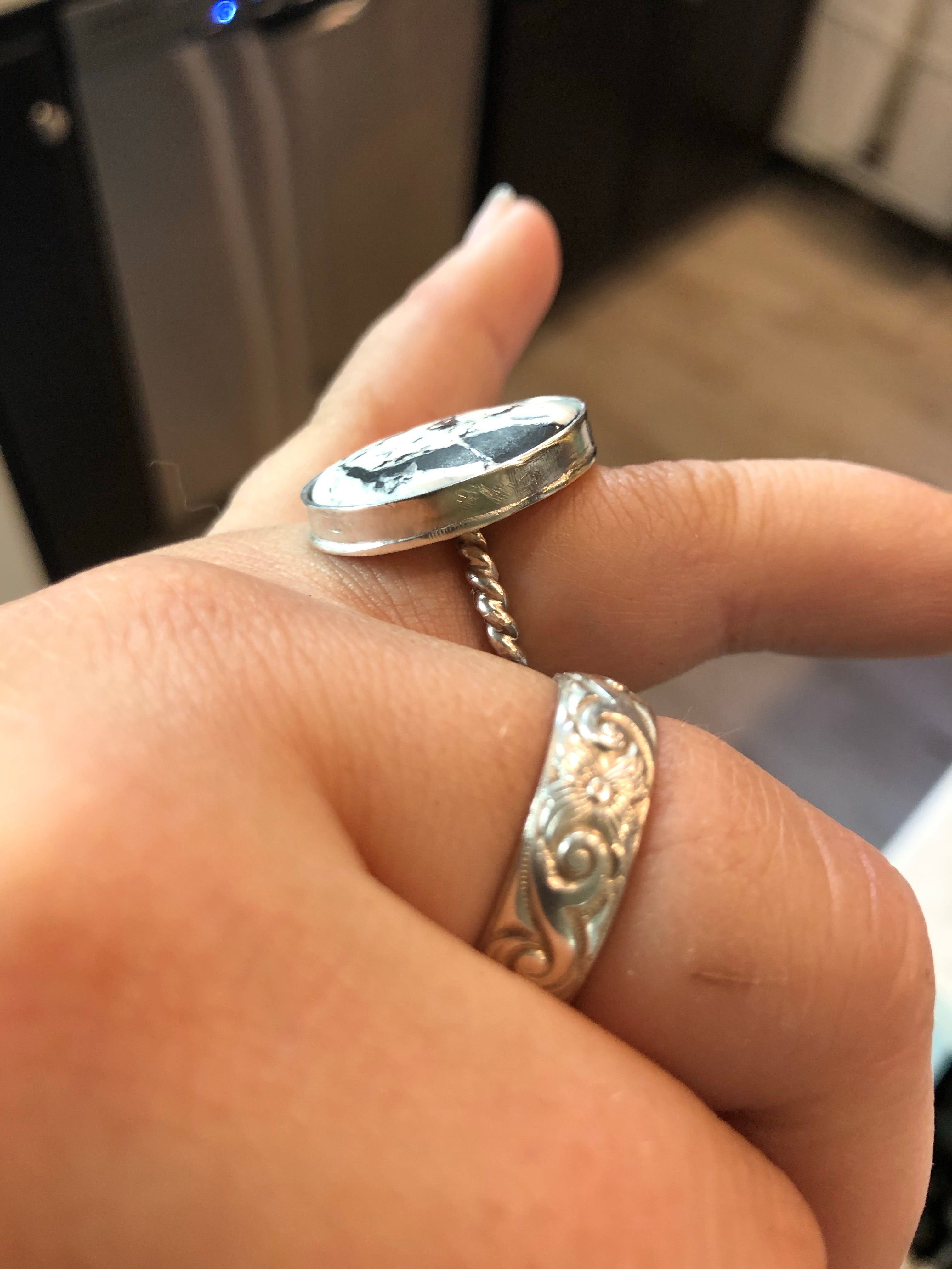 Custom Name Ring - Marked Edges on a Wide Band : Personalized your way – My  Name Rings