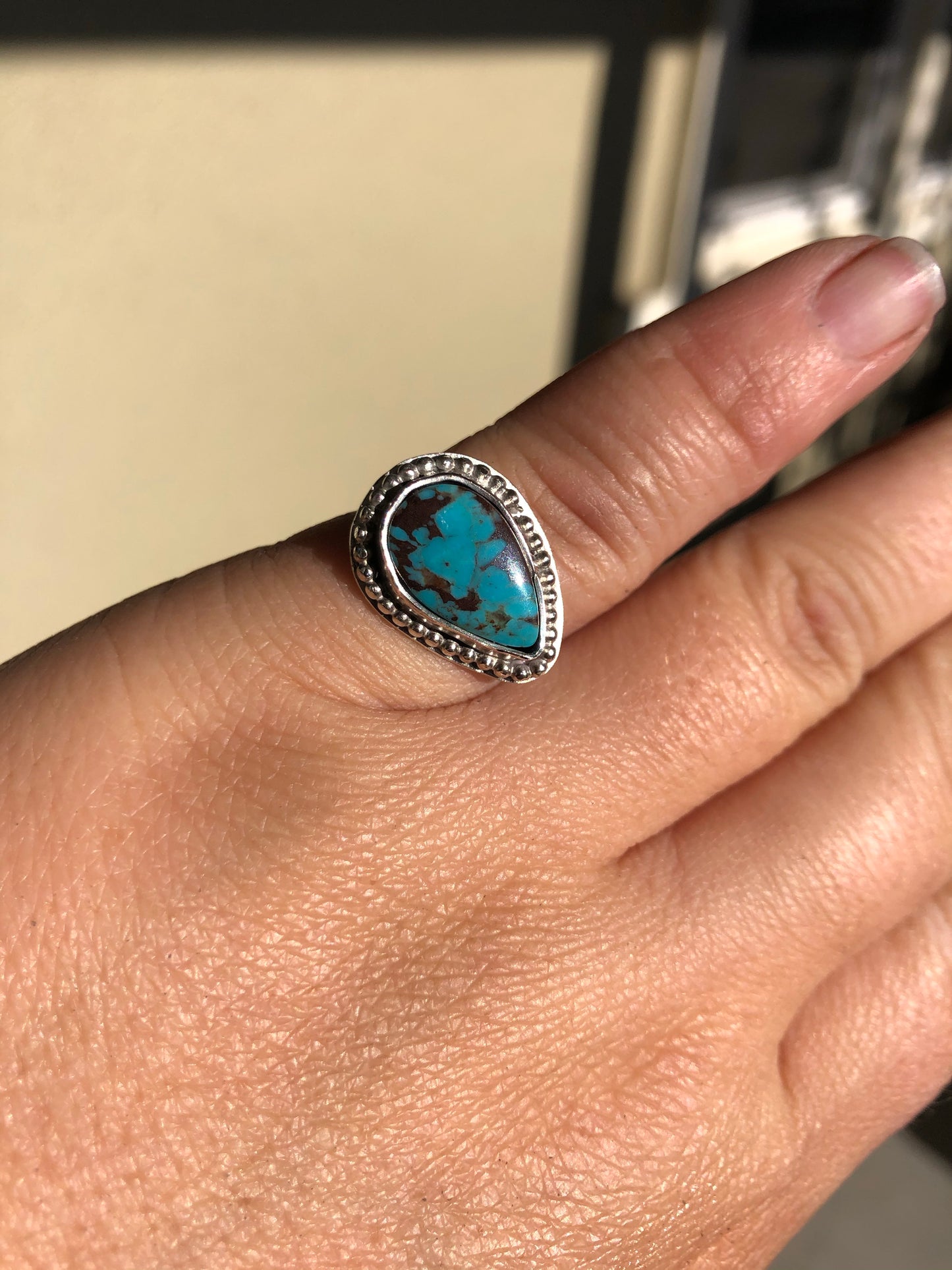 6.5US Kristy Kingsman Turquoise Sterling Silver Ring